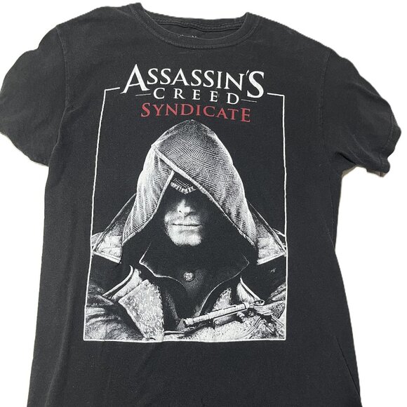 ASSASSINS CREED SYNDICATE Big Graphic Video Promo Black Men's T Shirt Size Small - Picture 1 of 5
